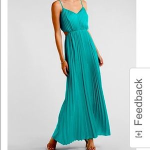 Pleated Side Cut Out Maxi Dress from Express